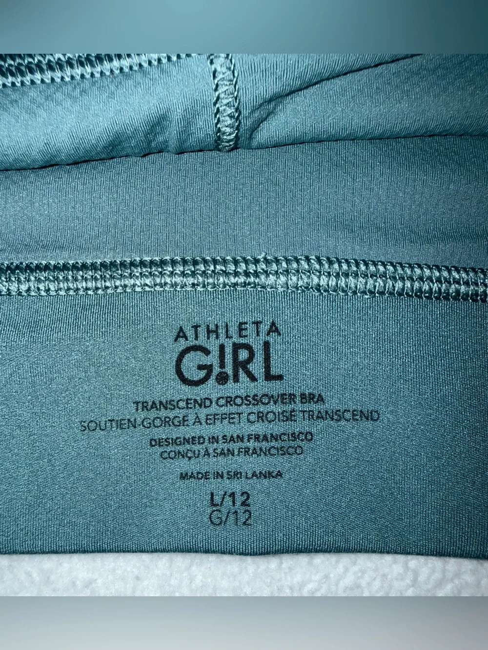 Athleta Girl Transcend Crossover Bra, size L, 12